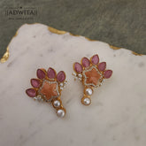 Orange And Pink Monalisa with Zirconia and Baroque
